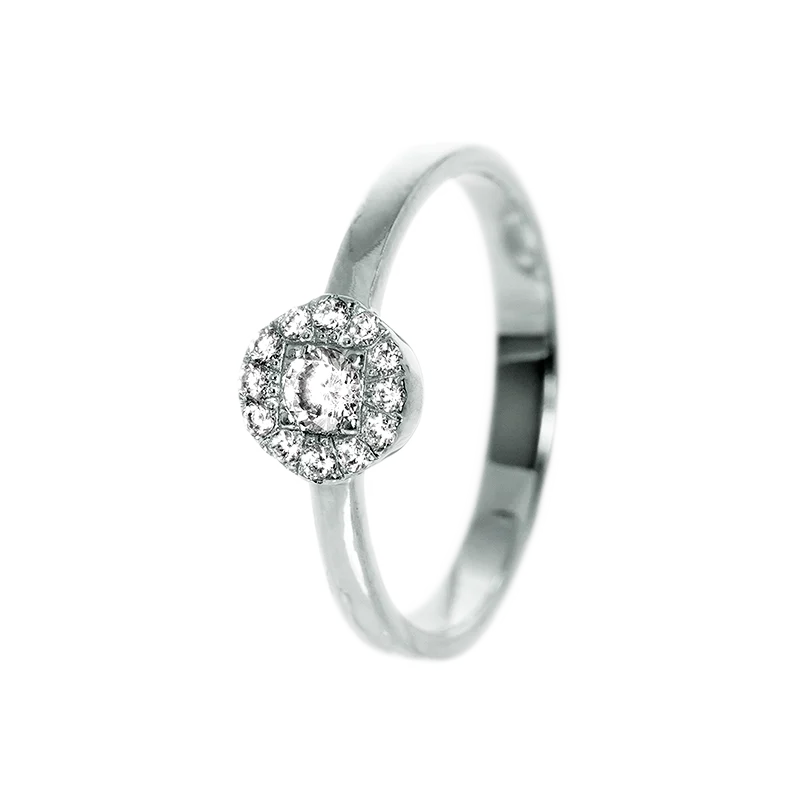 Inel aur 14K cu diamante – Model i002B