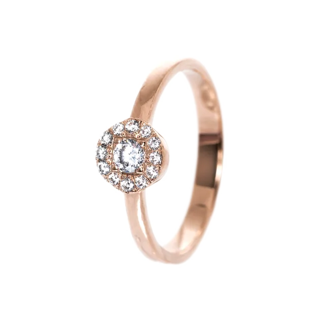 Inel aur 14K cu diamante – Model i002B