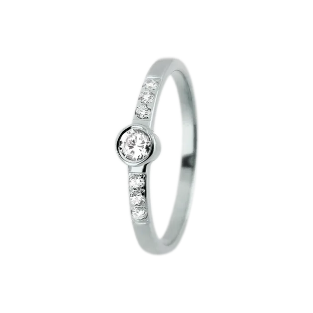 Inel aur 14K cu diamante – Model i004 (0.19ct)