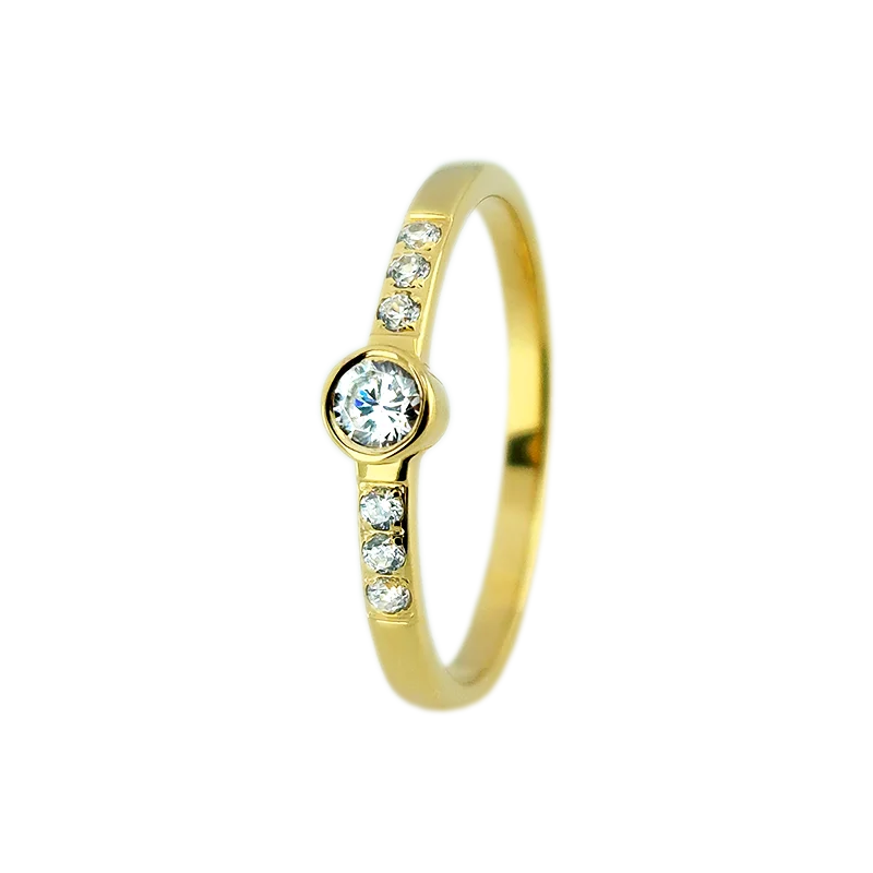 Inel aur 14K cu diamante – Model i004 (0.19ct)