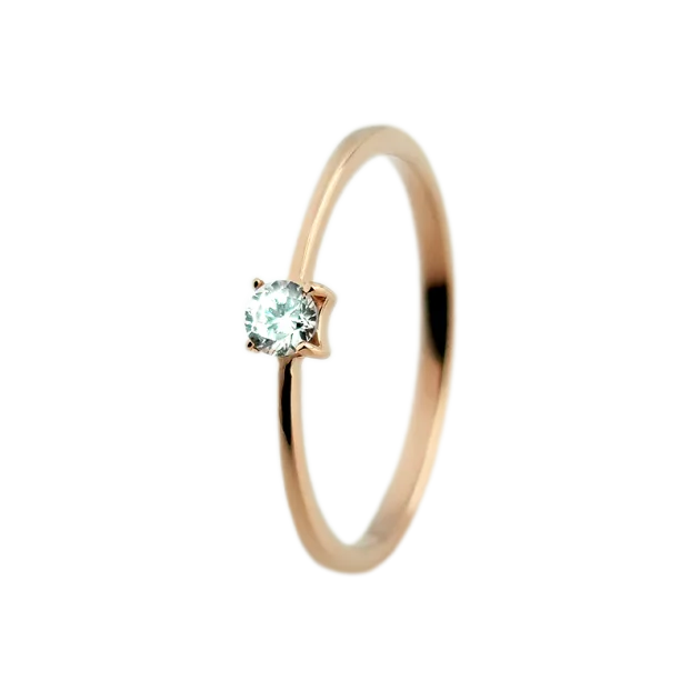 Inel aur 14K cu diamante – Model i005 (0.1ct)