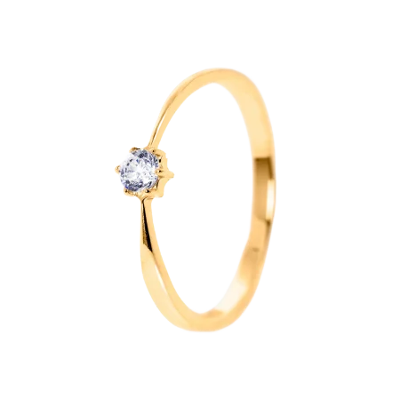 Inel din aur galben cu diamant