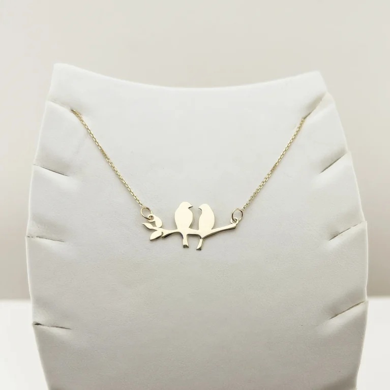 Colier aur păsărele 14k C5
