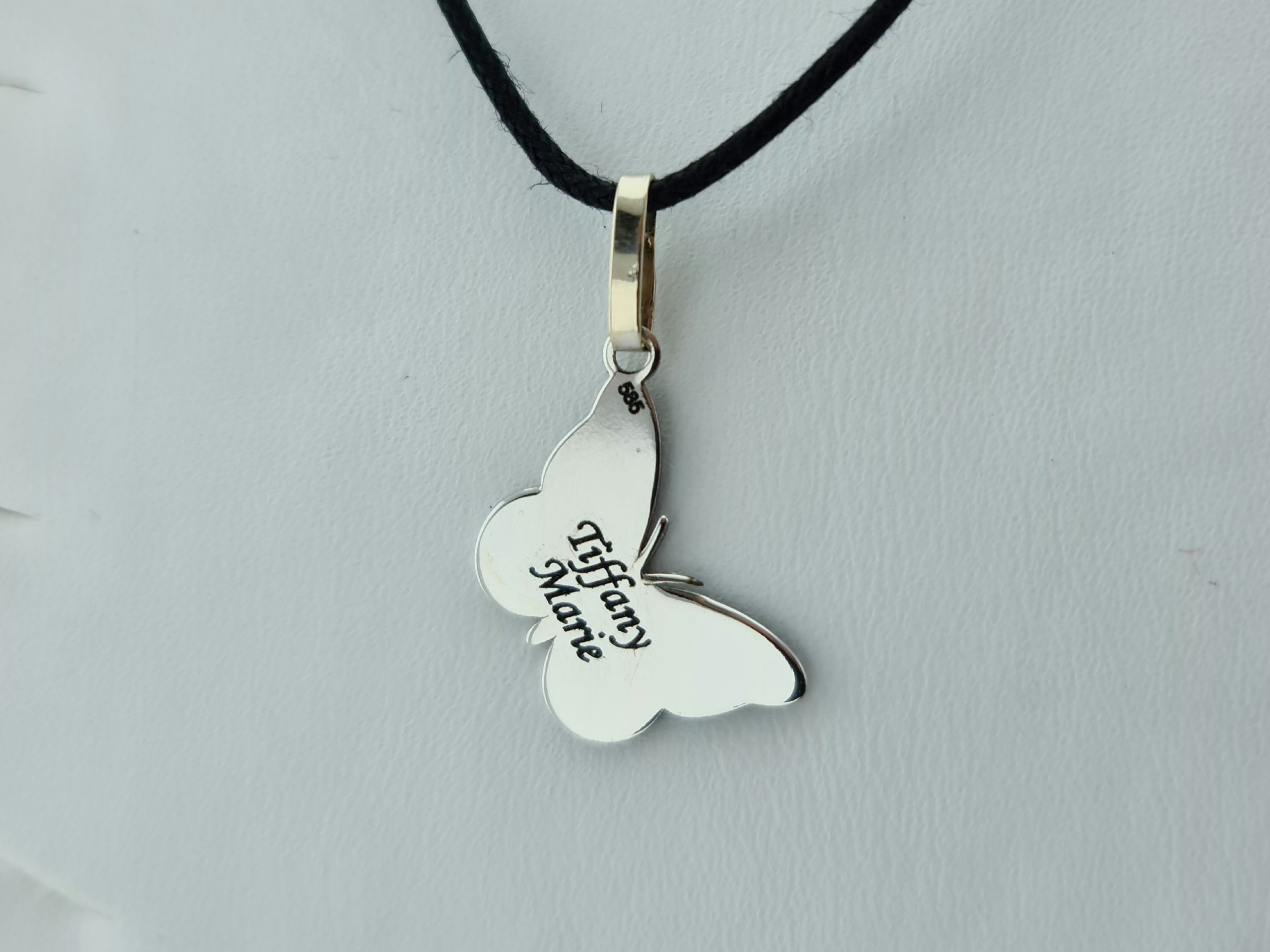 Colier aur personalizat fluture 14k C1 - imagine 2