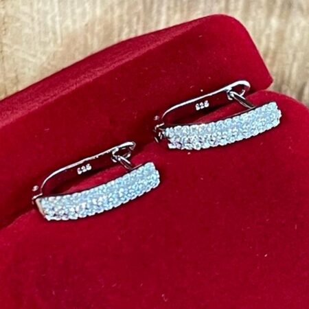Cercei Argint Rodiat C710E cu zirconii