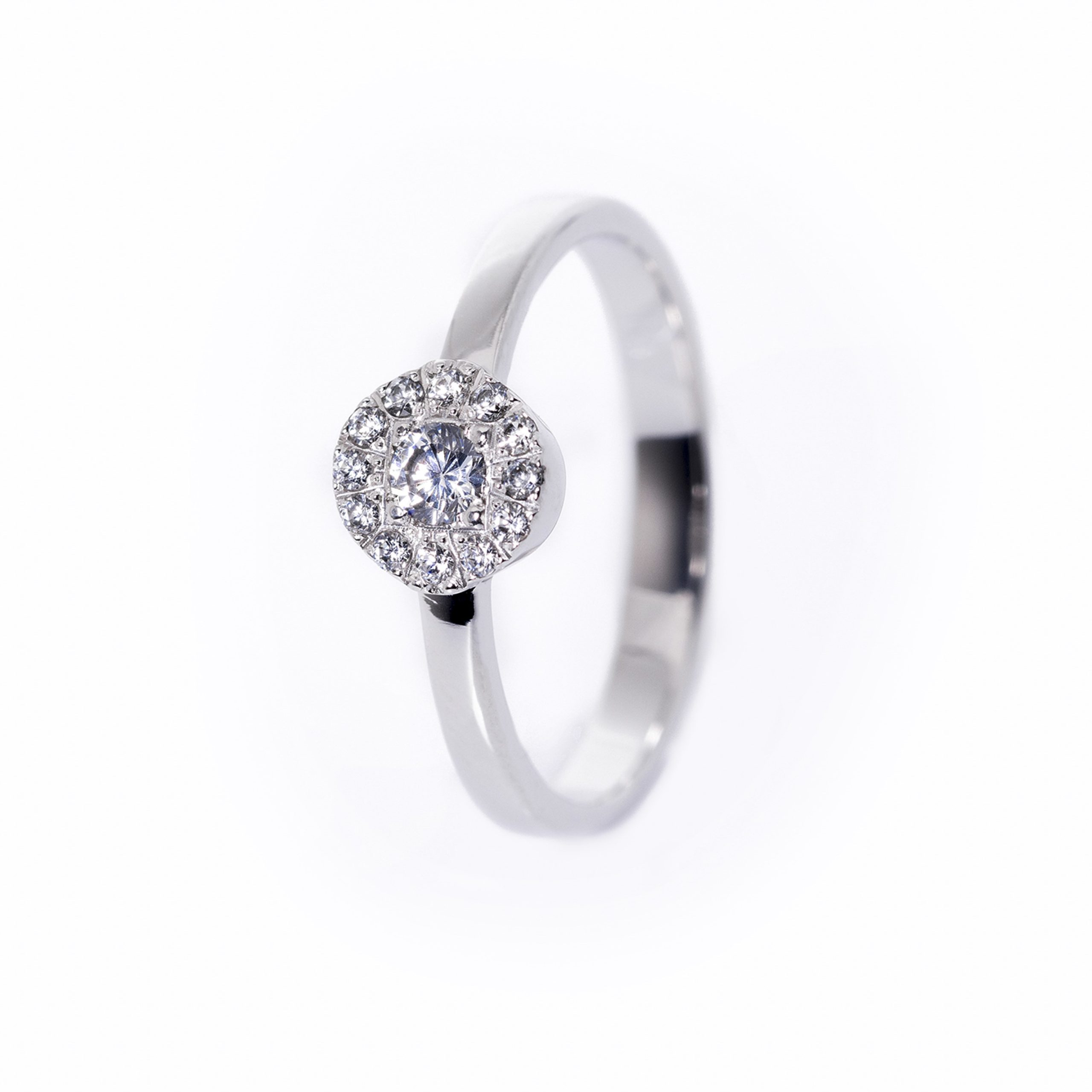 Inel aur 14K cu diamante – Model i002B (0.22ct) - imagine 3
