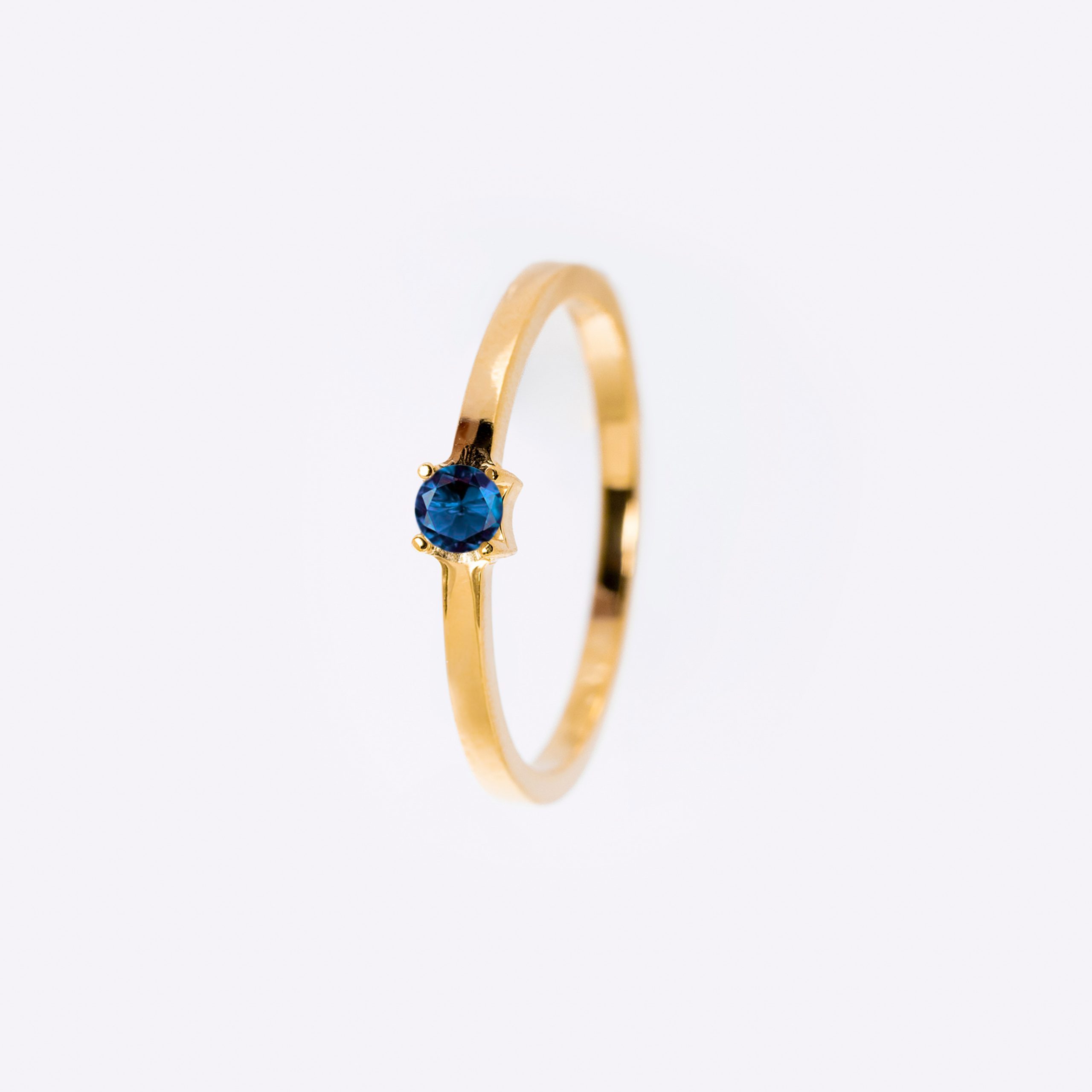 Inel aur 14K cu safir – Model i003 - imagine 2