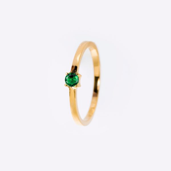 Inel aur 14K cu smarald – Model i003
