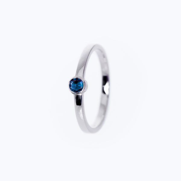 Inel aur 14K cu safir – Model I004B