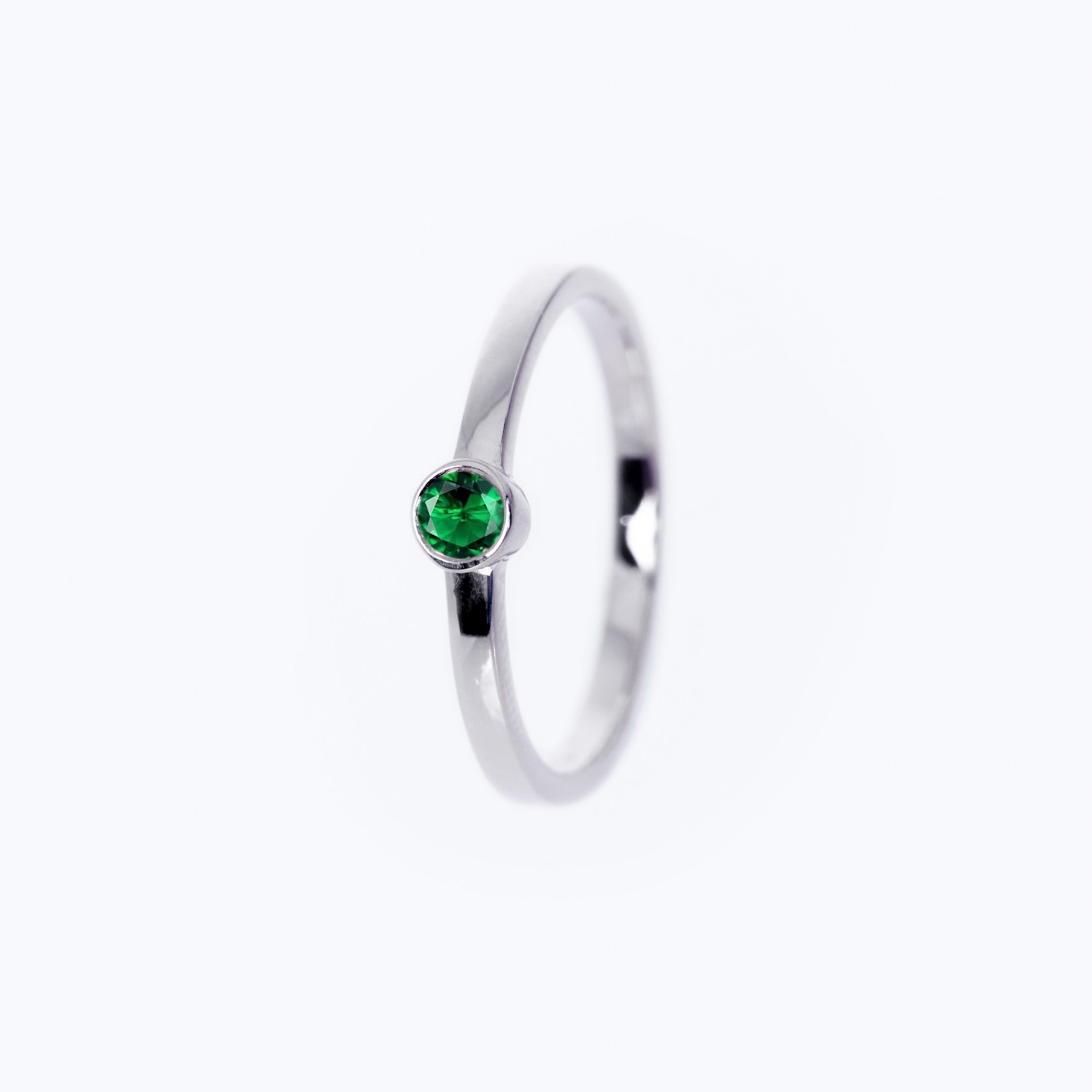 Inel aur 14K cu smarald – Model I004B - imagine 2