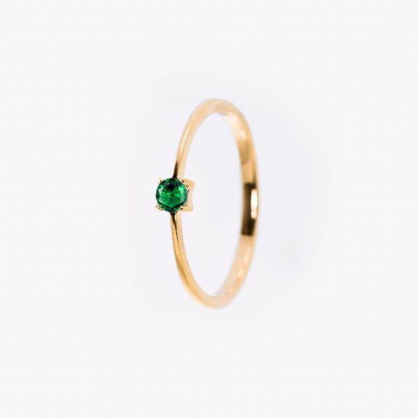 Inel aur 14K cu smarald – Model I005