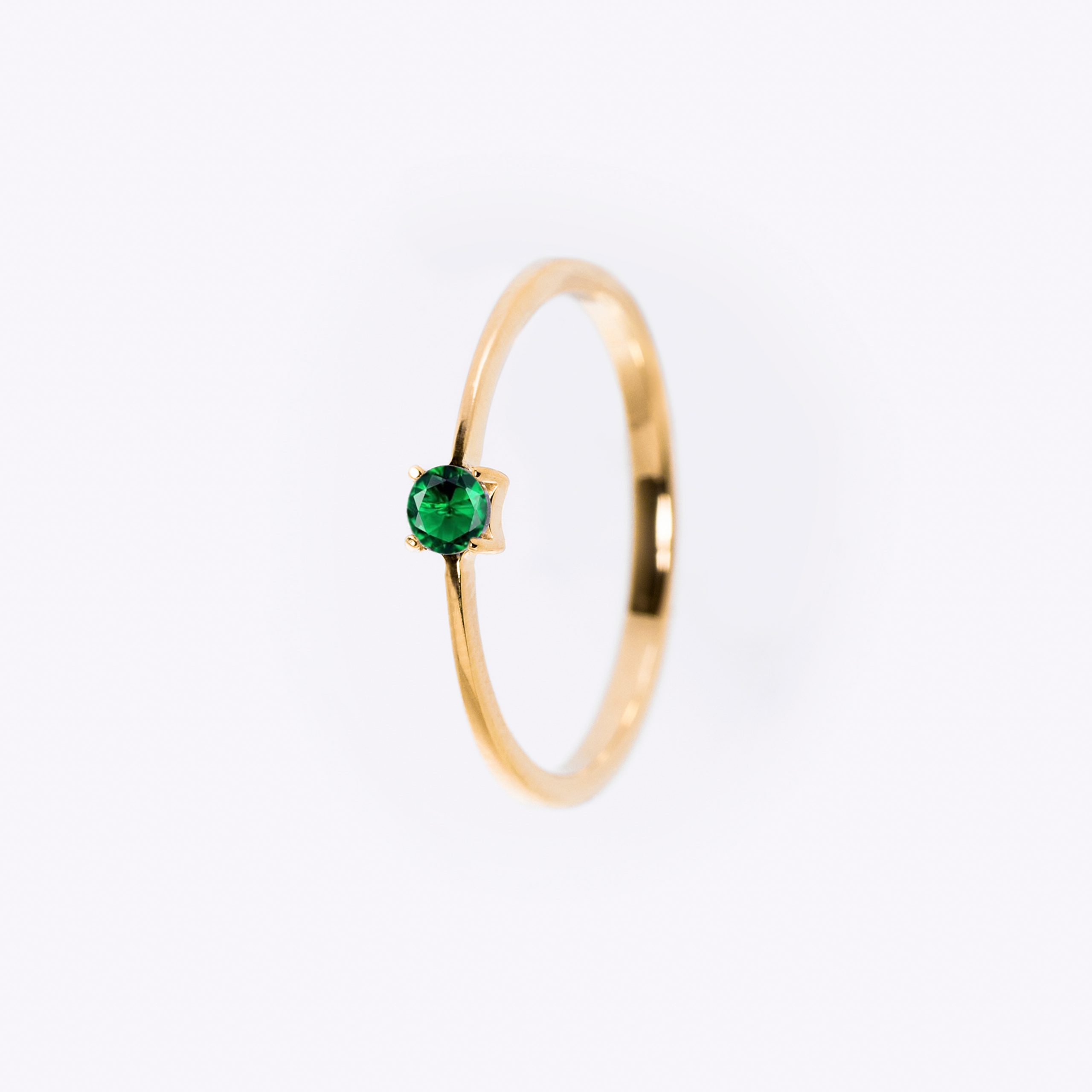 Inel aur 14K cu smarald – Model I005