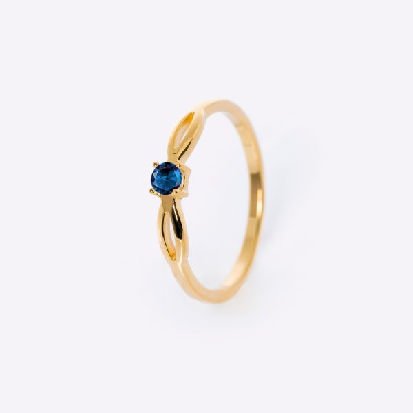 Inel aur 14K cu safir – Model I006