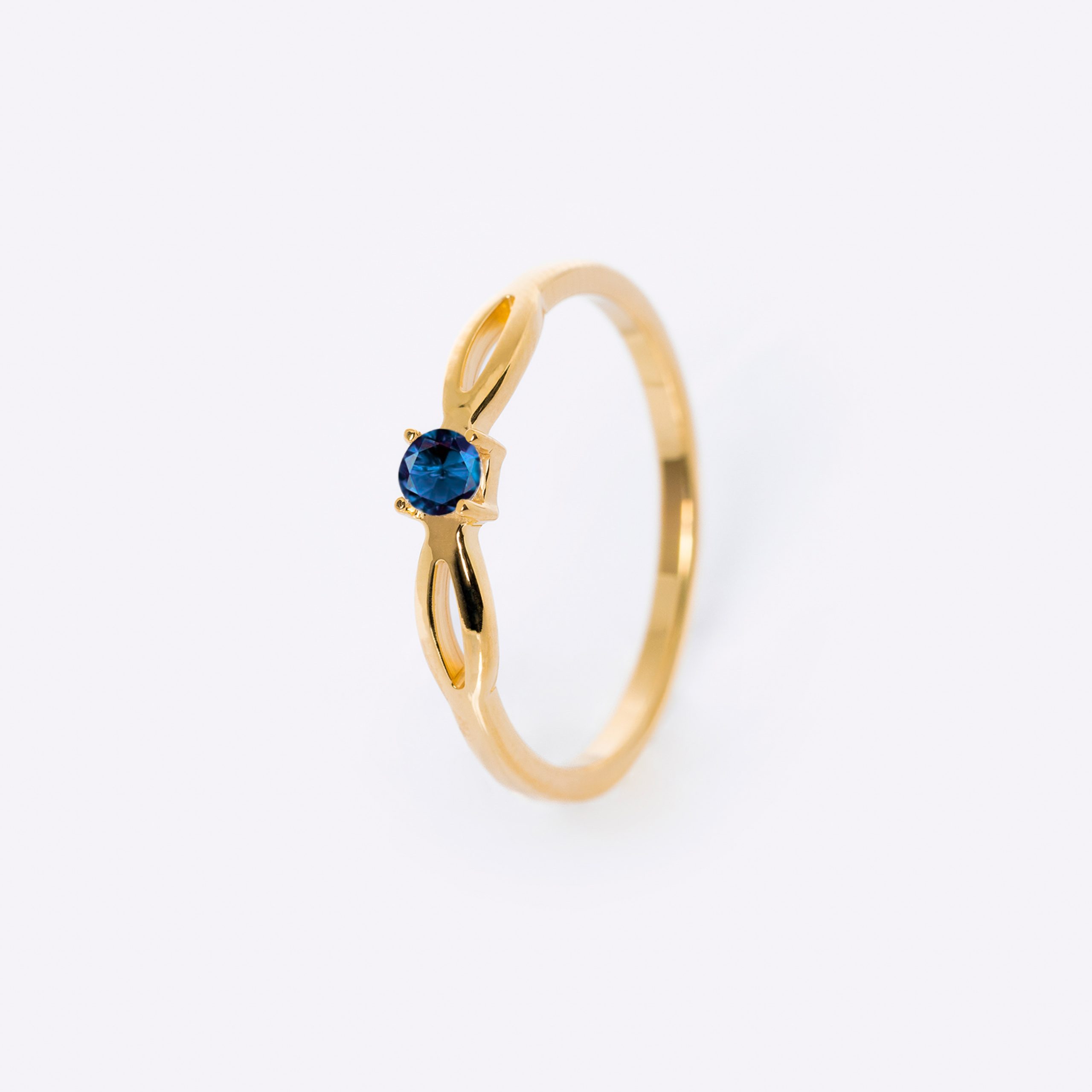 Inel aur 14K cu safir – Model I006