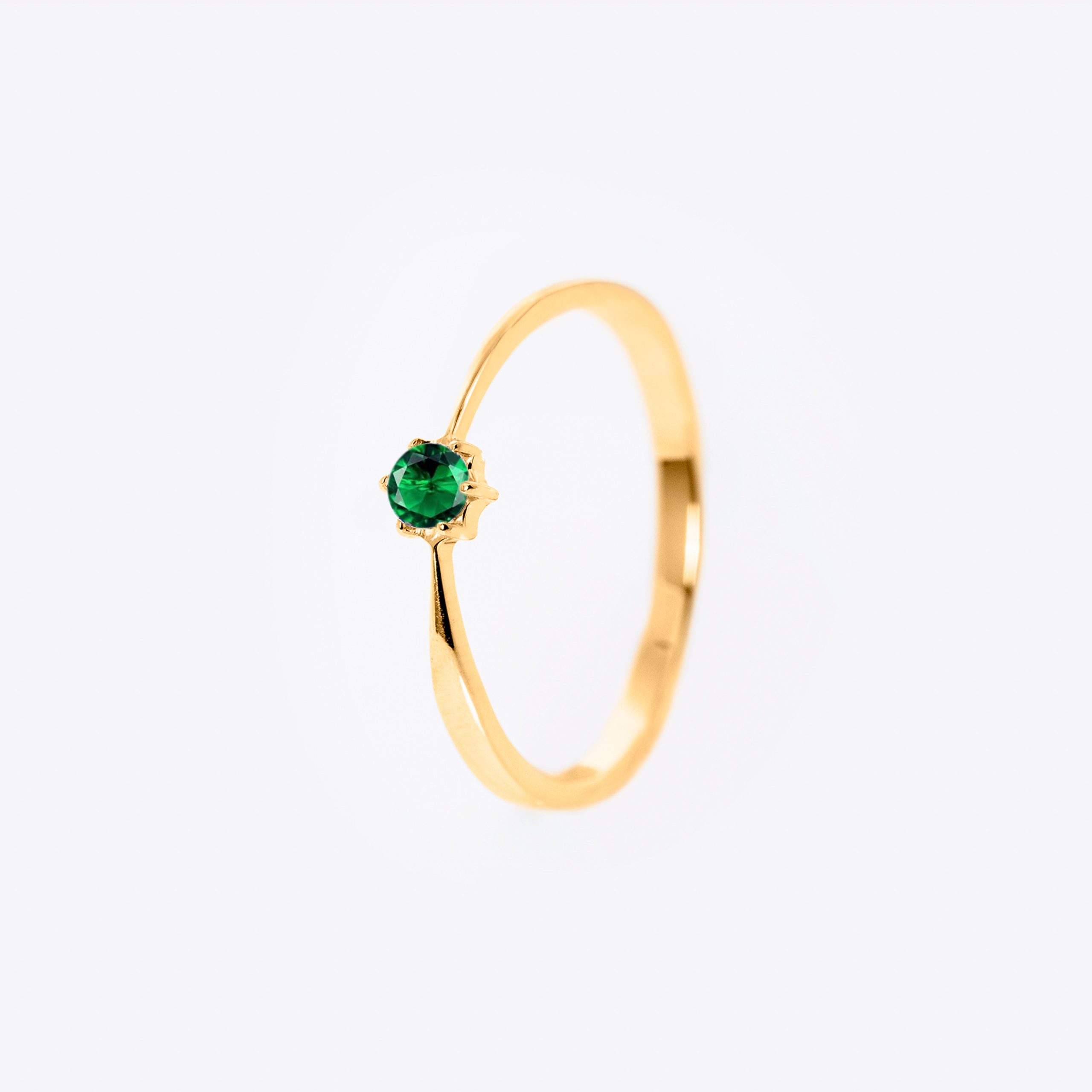 Inel aur 14K cu smarald – Model I008