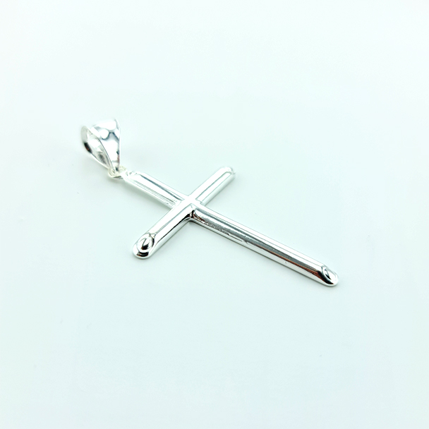 Pandantiv argint cruce minimalista P390 - imagine 2