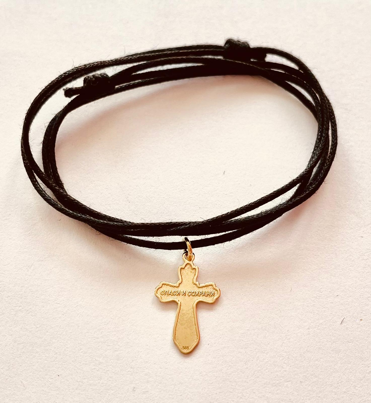 P03 Pandantiv Cruciuliță Lipovenească Aur 14k - imagine 2