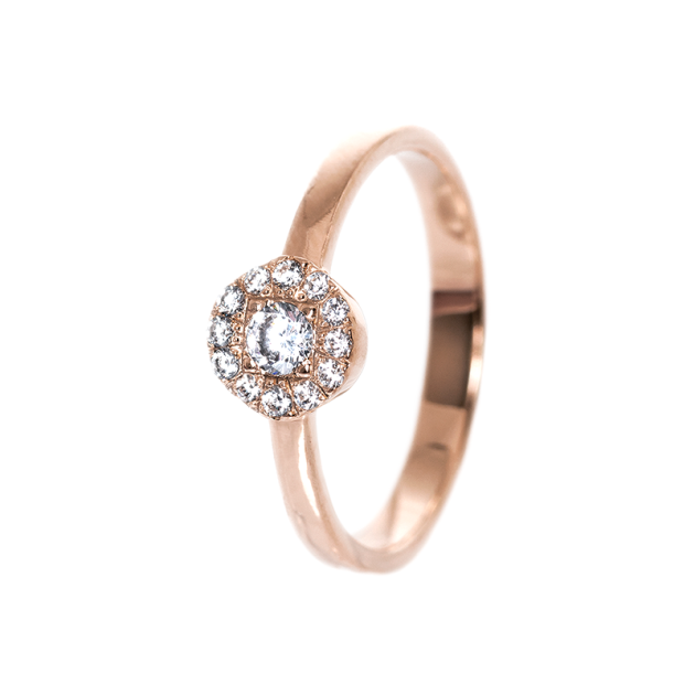 Inel aur 14K cu diamante – Model i002B (0.22ct)